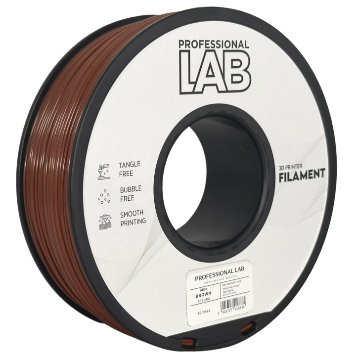 Filament Prof. Lab ABS+ Brown Brązowy Wytrzymały Inżynieryjny 1.75mm 1kg