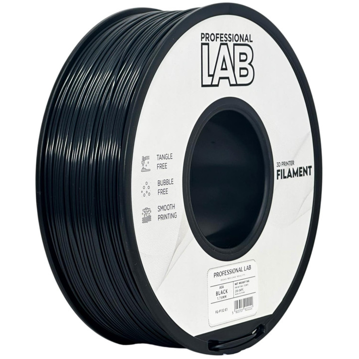 Filament Prof. Lab ASA Black Czarny UV Odporny 1.75mm 1kg