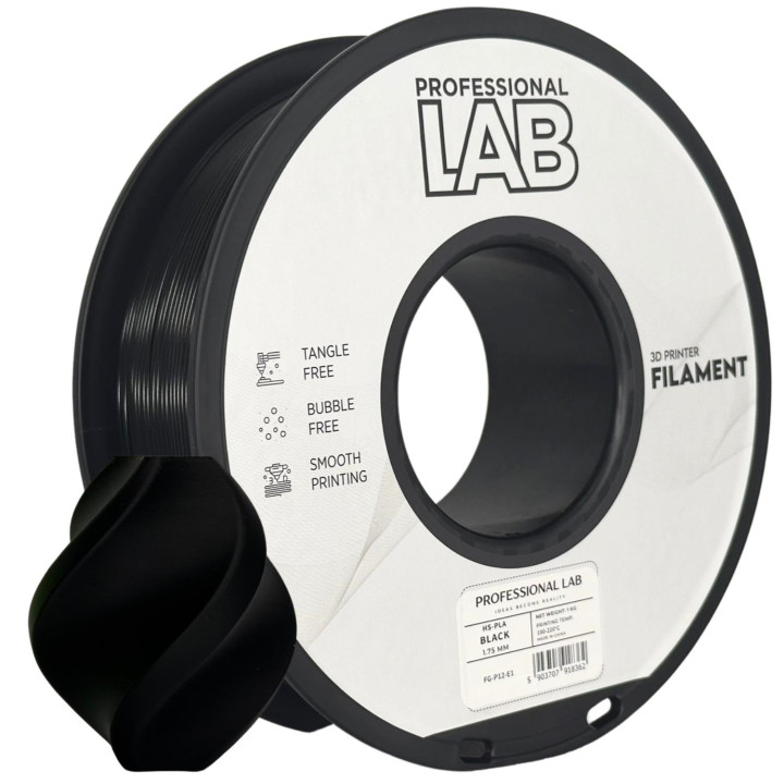 Filament HS-PLA Black 1.75mm 1kg Black High Speed Smart Print