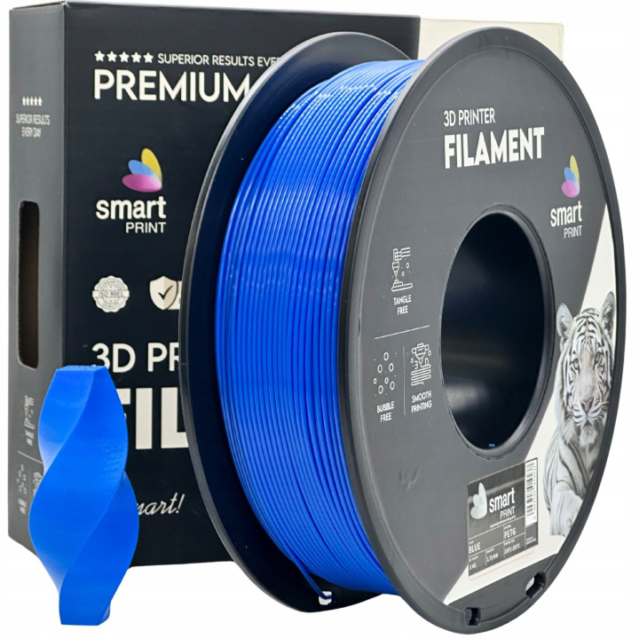 Filament PETG Smart Print 1.75mm 1kg Niebieski Blue Wytrzymały 3D