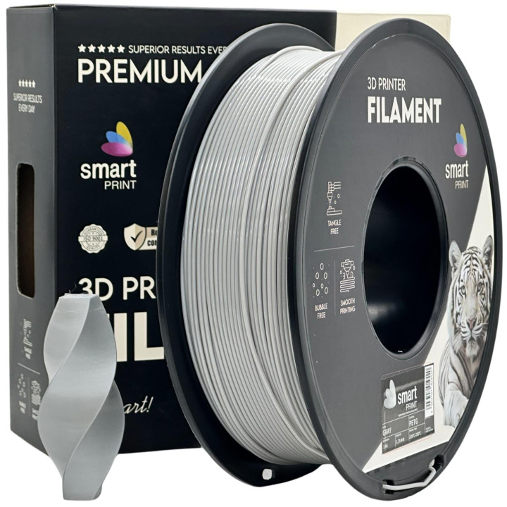 Filament Smart Print PETG Szary / Gray 1,75mm 1kg