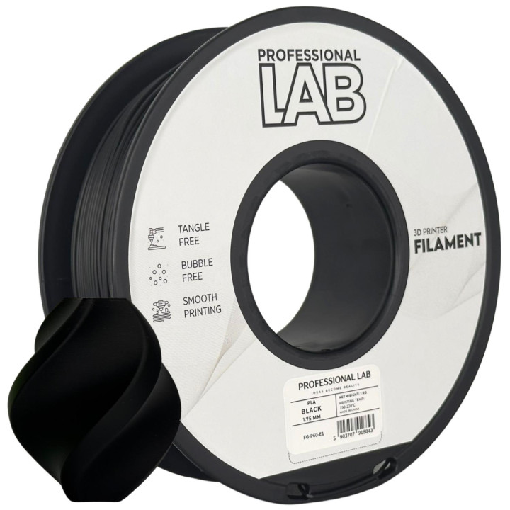 Filament PLA Black 1.75mm 1kg Black Classic Smart Print