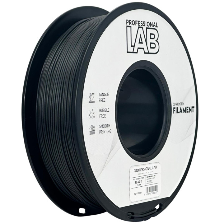 Filament Prof. Lab PLA Carbon Fiber Black Czarny 1.75mm 1kg Włókno Węglowe