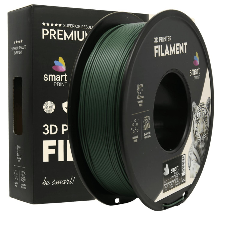 Filament PLA Carbon Fiber 1.75mm 1kg Green Matte Smart Print