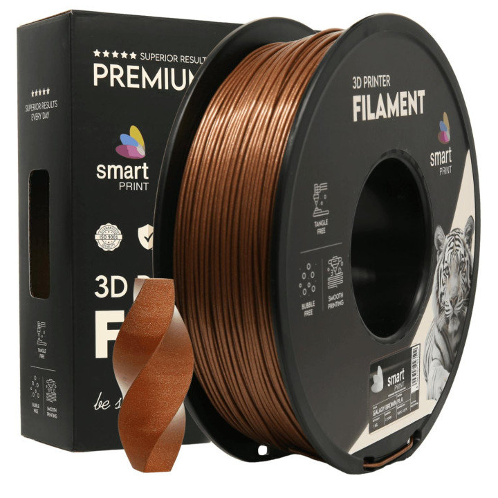 Filament Smart Print PLA 1.75mm 1kg Brown brokatowy Galaxy Brown