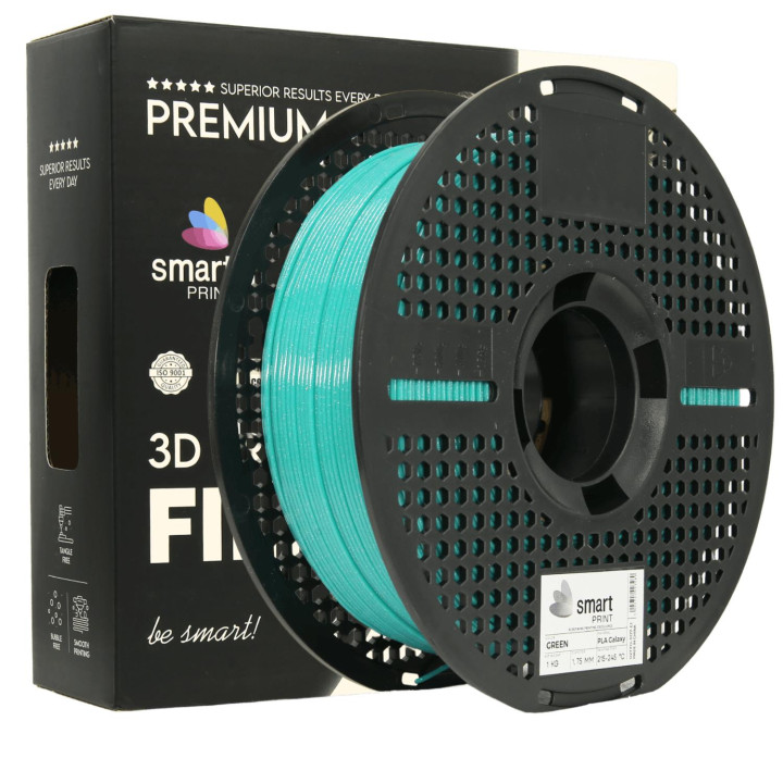 Filament Smart Print PLA 1,75mm 1kg zielony brokatowy Galaxy Green