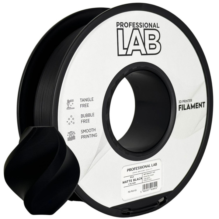 Filament PLA Matte Black 1,75mm 1kg czarny matowy Smart Print