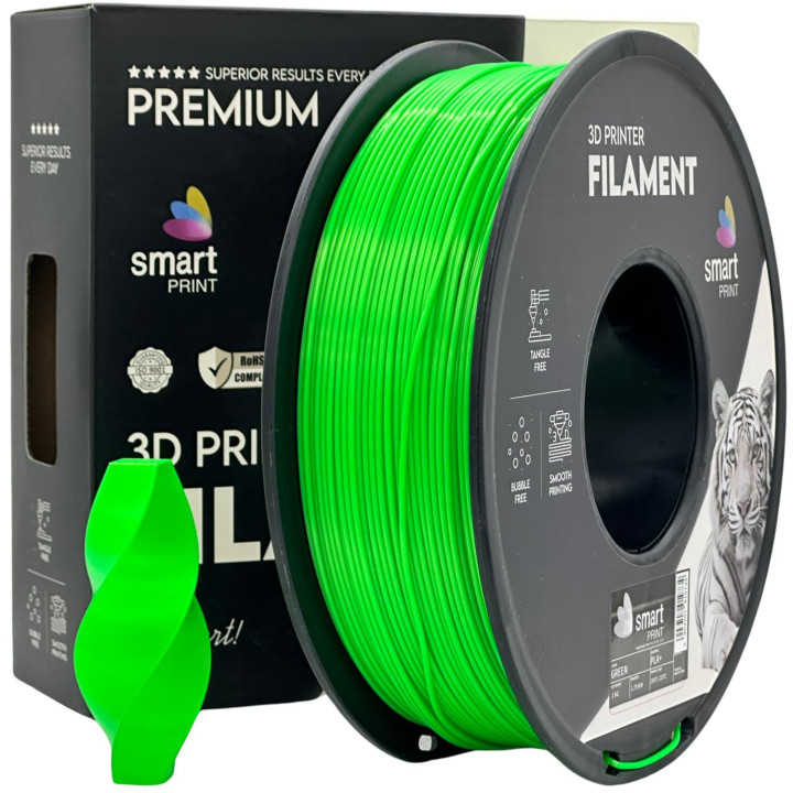 Filament Smart Print PLA+ Green Zielony Wzmocniony 1.75mm 1kg