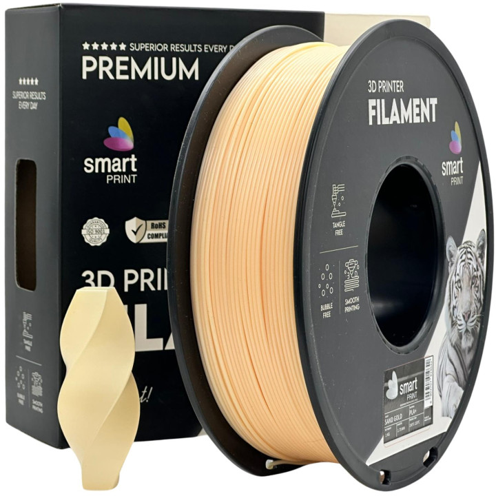 Filament Smart Print PLA+ 1,75mm 1kg piaskowe złoto Sand Gold
