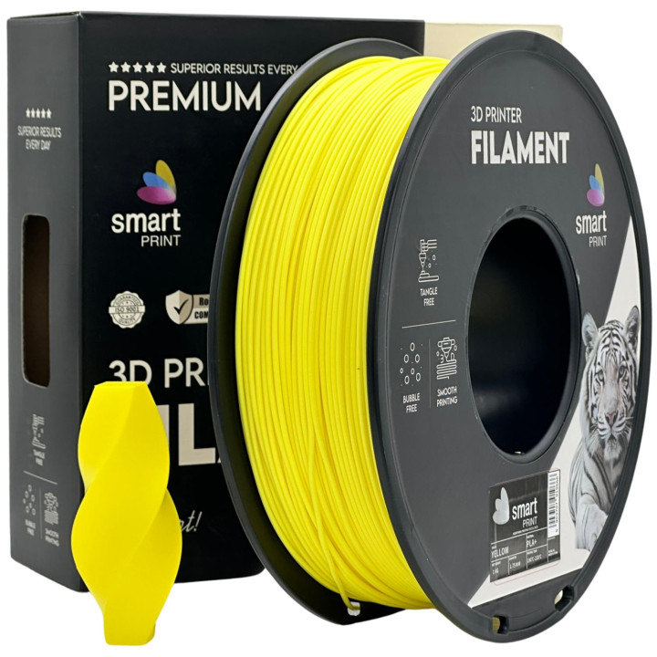 Filament Smart Print PLA+ Yellow Reinforced 1.75mm 1kg