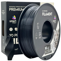 Filament Silk PLA Black 1,75mm 1kg czarny błyszczący Smart Print