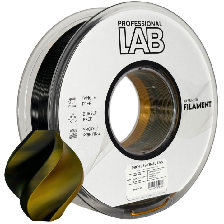 Filament Prof. Lab Silk PLA Dual Color Black-Gold 1kg