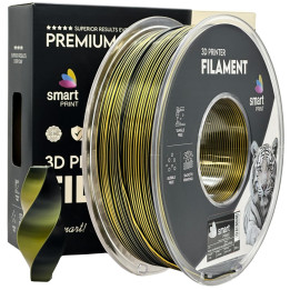 Filament Smart Print Silk PLA Dual Color Czarny Złoty Black Gold 1.75mm 1kg