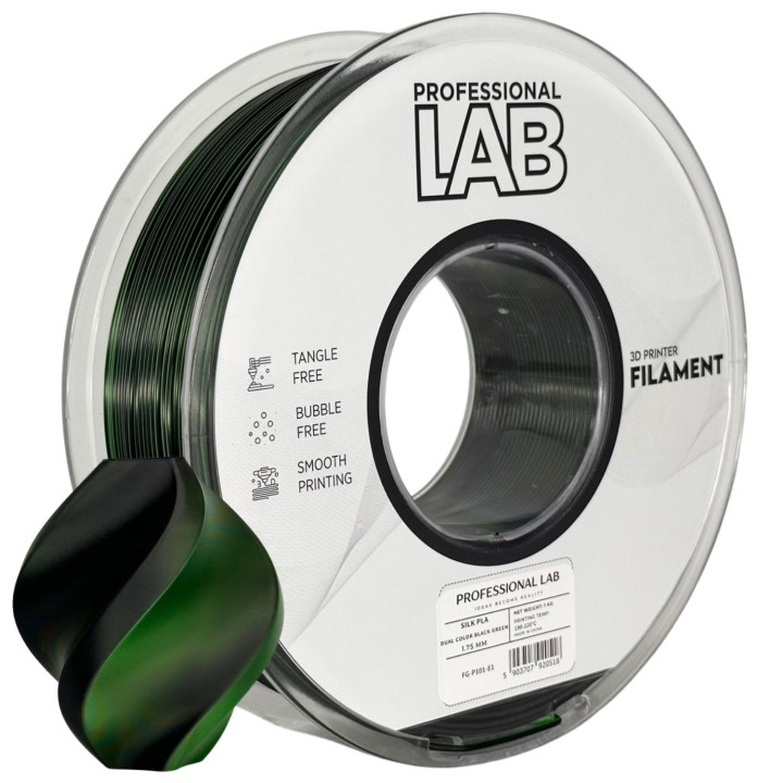 Filament Silk PLA Dual-Color Black-Green 1.75mm 1kg Smart Print