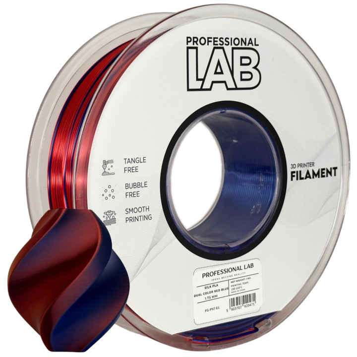 Filament Silk DualColor Prof.Lab 1.75mm 1kg Czerwono-Blue RedBlue