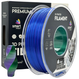 Filament Smart Print Silk PLA Tri Color Niebieski Zielony Fioletowy 1.75mm