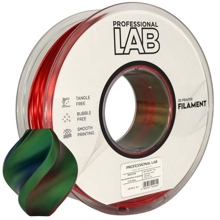 Filament Prof. Lab Silk PLA Tri Color Royal Blossom 1.75mm 1kg Trójkolorowy
