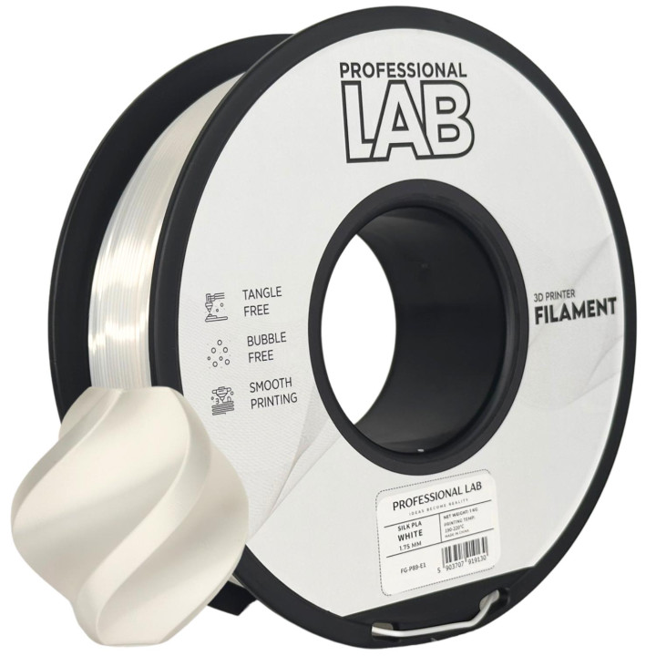 Filament Silk PLA 1.75mm 1kg White jedwabisty połysk White