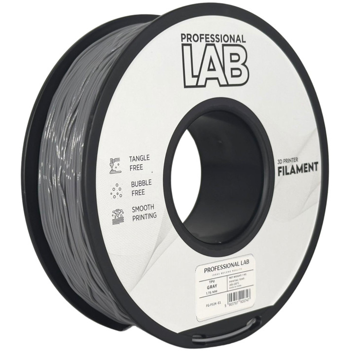 Filament Prof. Lab TPU Gray Szary 95A 1.75mm 1kg Elastyczny