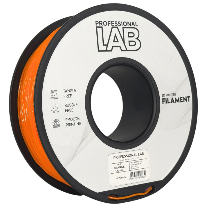 Filament Prof. Lab TPU Orange Pomarańczowy Elastyczny Guma 95A 1.75mm 1kg