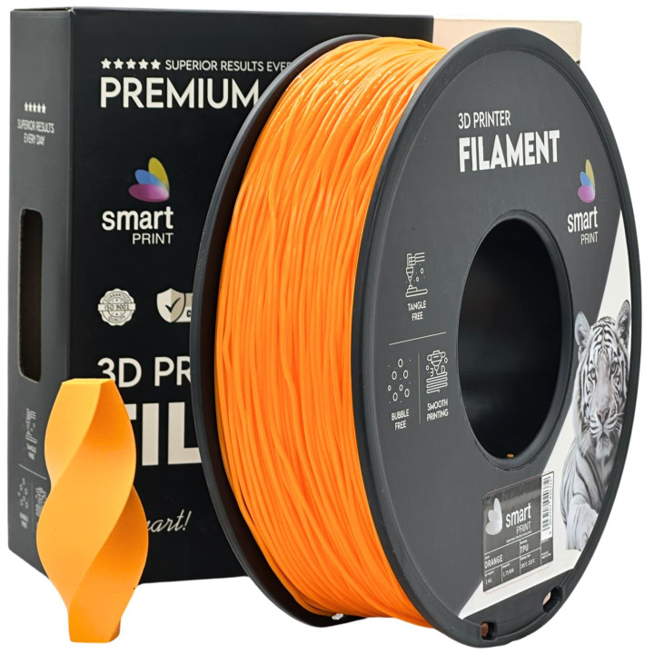 Filament Smart Print TPU Orange Flexible 95A 1.75mm 1kg