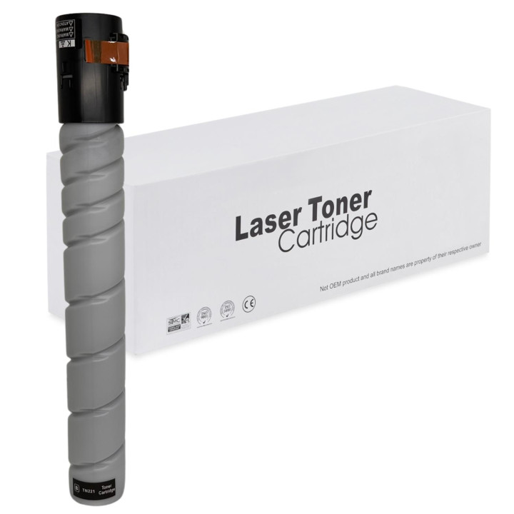 Toner for Konica Minolta TN-221K Bizhub C227 C287 Black 24k