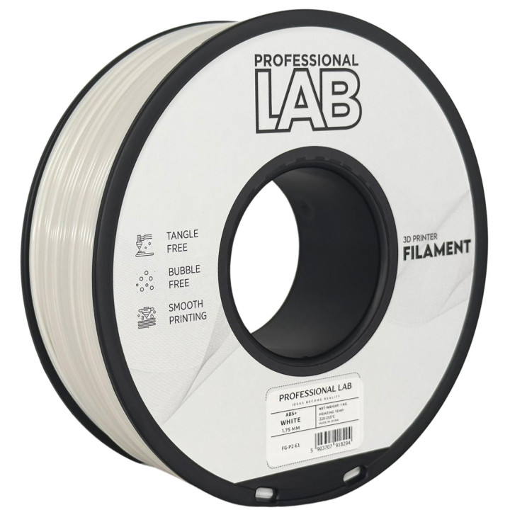 Filament Prof. Lab ABS+ White Biały Wytrzymały Inżynieryjny 1.75mm 1kg