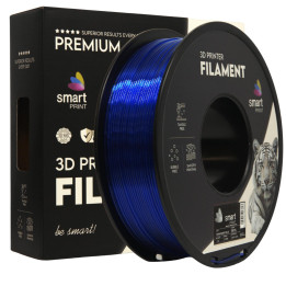 Filament Smart Print PETG Transparent Blue Niebieski 1,75mm 1kg