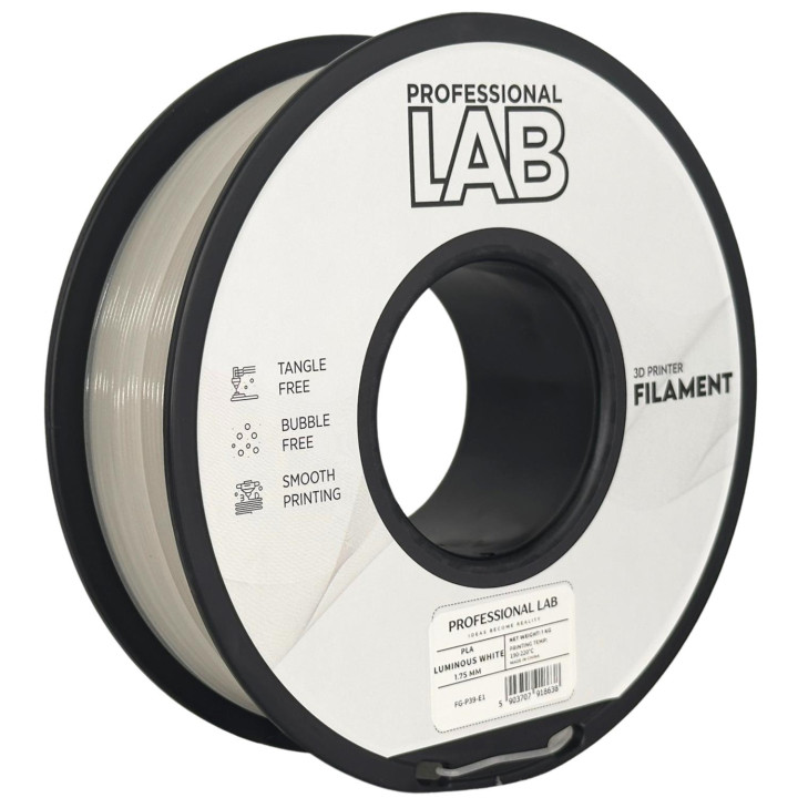 Filament Prof. Lab PLA Luminous White Świecący 1,75mm 1kg