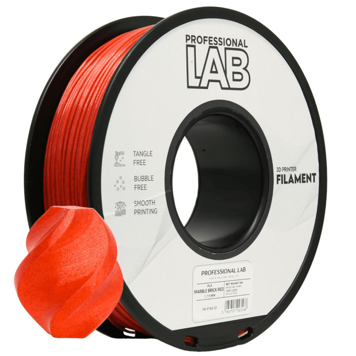 Filament PLA Marble Brick Red Marmur Red 1.75 mm 1 kg Prof. Lab