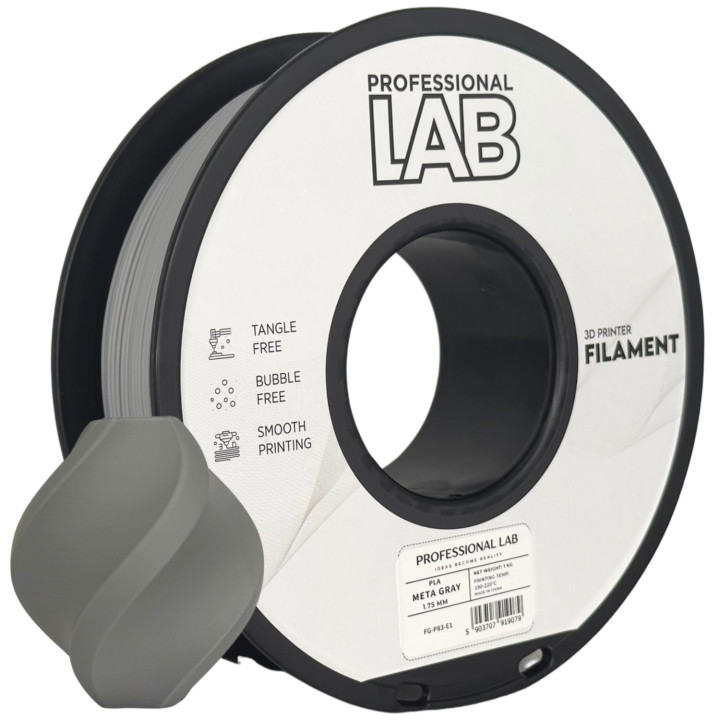 Filament PLA Meta Gray Imagine Prof. Lab Szary Połysk 1.75 mm 1 kg 3D