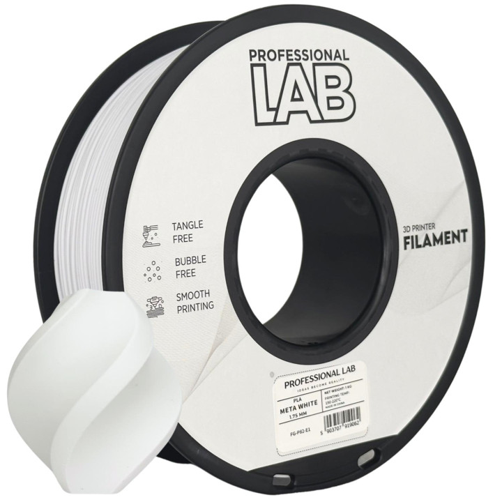 Filament PLA META Prof. Lab 1.75mm 1kg White Precyzyjny