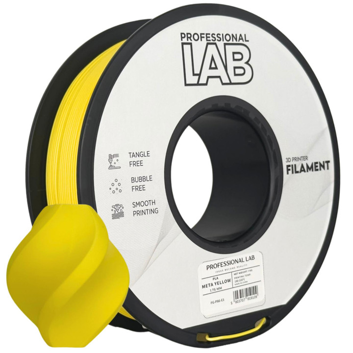 Filament PLA META 1,75mm 1kg żółty neonowy Meta Yellow Prof Lab