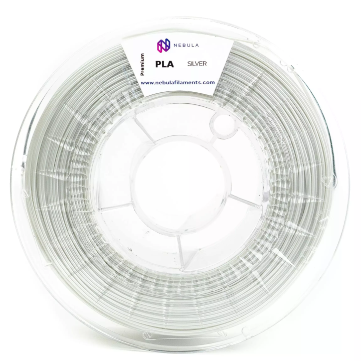 Filament PLA Nebula Silver Srebrny Połysk Metaliczny 1.75 mm 1 kg